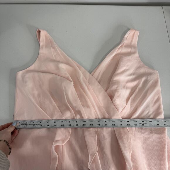 White by Vera Wang Dress Womens 20 Petal Pink Ruffle Gown Chiffon Whimsy Fairy - Picture 15 of 16